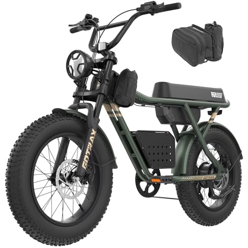 Gotrax R7 Electric Bike for Adults, 750W Motor, 25mph, Max 45-Mile Range, 20" Fat Tire, UL Certified, 48V Removable Battery, Oversized Padded Seat, Basket&Frame Bag, Easy Assembly for City&All-Terrain