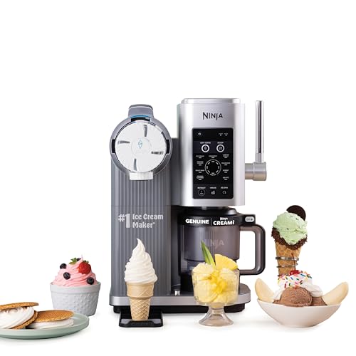 Ninja CREAMi Scoop & Swirl Ice Cream Maker, Soft Serve Desserts, Sorbet, Milkshakes, Frozen Yogurt and More, 13-in-1 Programs, Includes Handle and Two 16 oz 2-in-1 Pints, NC701