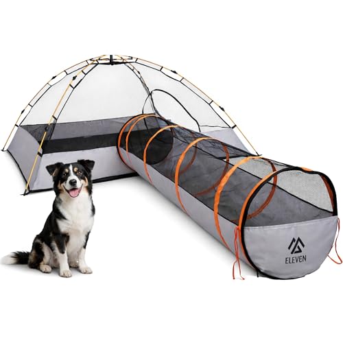 Elevon Extra-Large Pet Enclosure, Pop-Up Pet Tent & Tunel Suitable for Cats Dogs Rabbits, Indoor Outdoor Playpen Portable Exercise Tent with Carry Bag, 74" x 74"x 36"