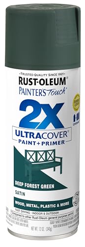 Rust-Oleum Painter's Touch 2X Ultra Cover Spray Paint, Satin Deep Forest