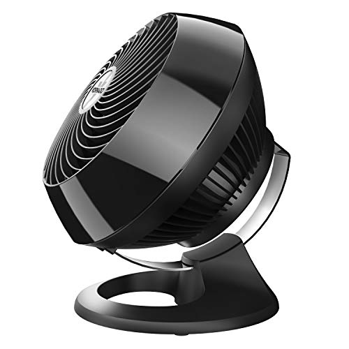 Vornado 560 Medium Air Circulator Floor Fan, 4-Speed, Quiet Fan for Bedroom, Office, Dorm Room, with Chrome Glide Bar Adjustable Tilt, Electric Cooling Fan, Black
