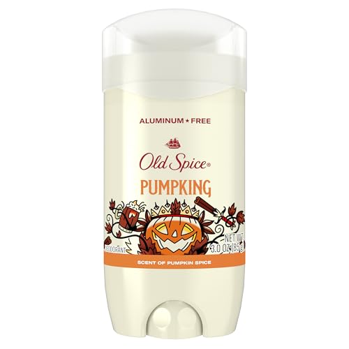 Old Spice Aluminum Free Deodorant for Men, Holidudes Limited Edition, 24/7 Holiday Freshness, Odor Protection, Stocking Stuffer, PumpKing Pumpkin Spice Scent, 3.0 oz