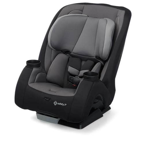 Safety 1st TriMate 3-in-1 Convertible Car Seat, Slim Fit, Infant to Big Kid Car Seat, Easy-Install Harness, Machine-Washable Cover, Dishwasher-Safe Cup Holders, 5-100 lbs, Sharkskin