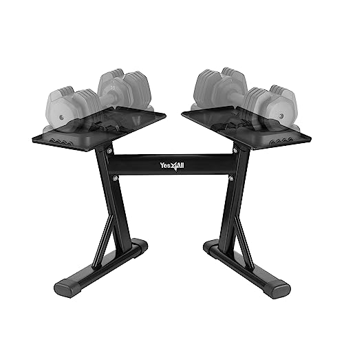 Yes4All Stand for Adjustable Dumbbells Up to 160 Pound - Spotter Stand, Rack & Weight Rack With Strap for Convenience, Safety & Easy Storage - Use With Expandable Dumbbells