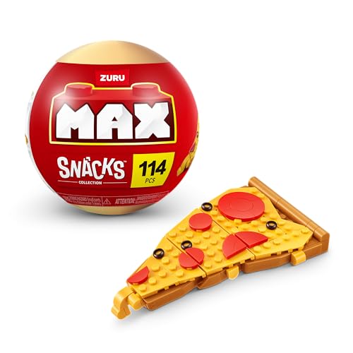 MAX Premium Snacks Building Bricks Collection (Pizza) by ZURU. Building Bricks for Teens, Adults and Collectors. Build, Collect and Display Your Collection of Delicious Snacks!