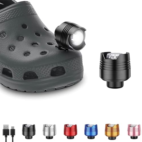 Clog Lights for Shoes, Clog Headlights for Adult Shoes, Clog Accessories for Kids, Clog Accessories for Girls, Light Up Clog Charms Rechargeable Headlamp, Glow In The Dark Clog Charms Kids Flashlight