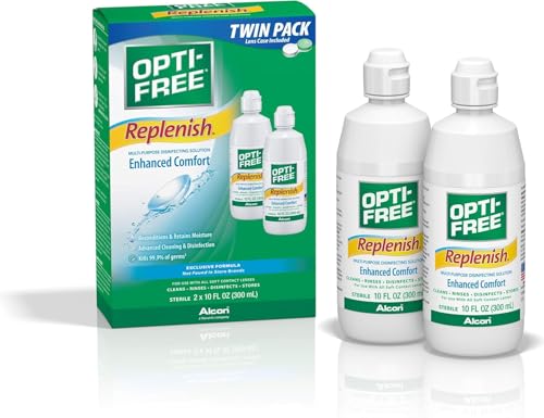 2-Pack 10-Oz Opti-Free Replenish Multi-Purpose Contact Lens Cleaning and Disinfecting Solution + Lens Case $8.78 w/ S&S + Free Shipping w/ Prime or on $35+