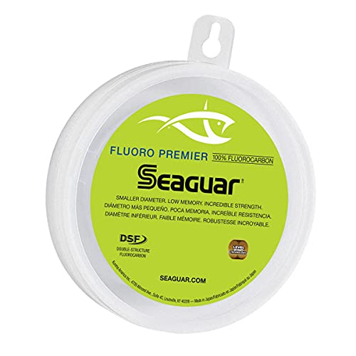 Seaguar Fluoro Premier 100% Fluorocarbon Fishing Line DSF, 25lbs, 50yds Break Strength/Length - 25FP50