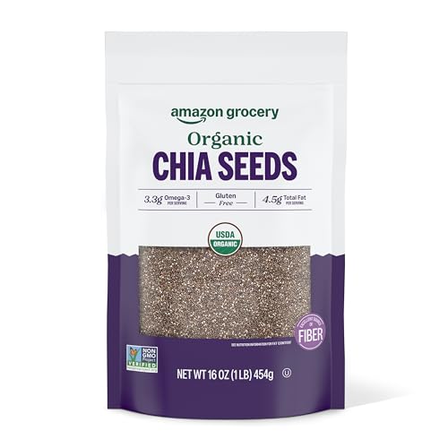 Amazon Grocery, Organic Chia Seeds, 16 Oz