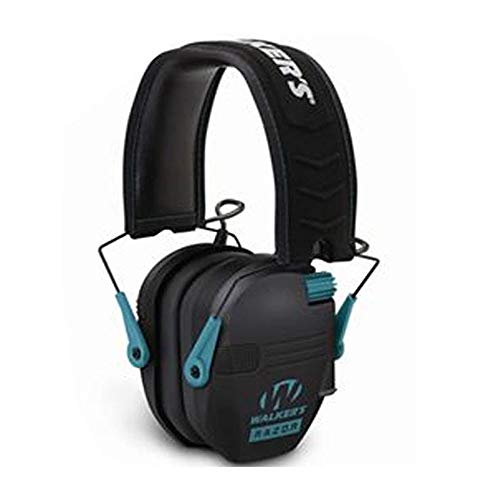 Walker's Game Ear Razor Slim Electronic Muff - Teal, Hearing Protection Earmuff with Sound Amplification