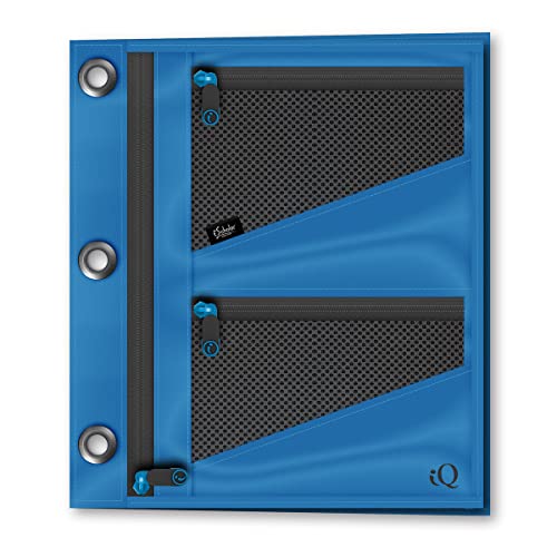 iScholar Jumbo Expandable Pencil Pouch, 3 Pockets, Color Will Vary (55035)