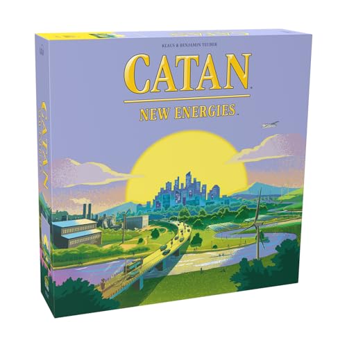 CATAN New Energies Board Game - Sustainable Resources & Strategy, Classic Gameplay with a Modern Twist! Family Game for Kids and Adults, Ages 12+, 3-4 Players, 90 Min Playtime, Made by CATAN Studio