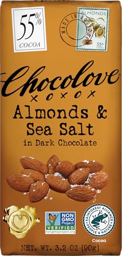 Chocolove Almonds and Sea Salt in Dark Chocolate, 3.2 oz