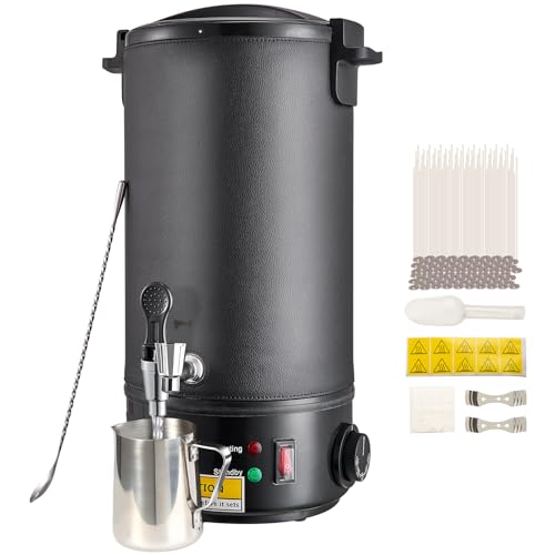 VEVOR 20Lbs Wax Melter for Candle Making, 10 L Extra Large Electric Wax Melting Pot, with Easy Pour Spout and 5-Level Temp Control, Easy Clean for Candle Soap Cream Beauty Bulk Production Business