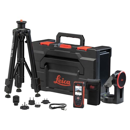 Leica Geosystems DISTO D5 Package New, 650ft Laser Distance Measure with Bluetooth, 4X Zoom Camera