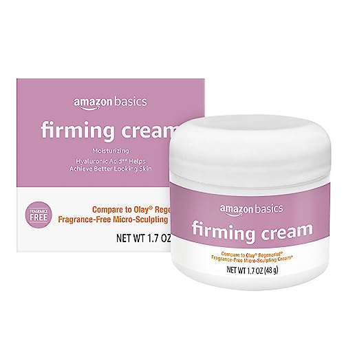 Amazon Basics Firming Cream with Hyaluronic Acid, Fragrance Free, 1.7 Ounces, 1-Pack