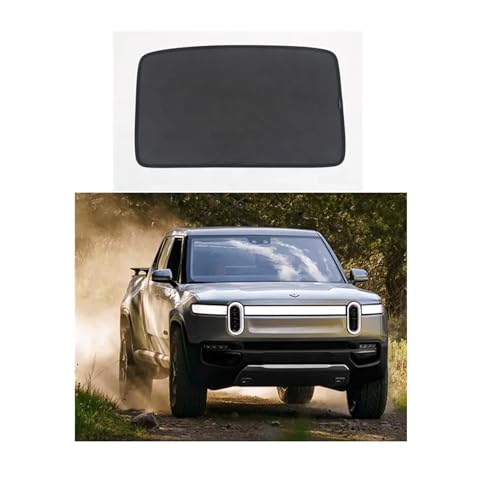 Glass Sunroof Sunshades 2-in1 Single Layer Design Glass Roof Sunshade Mesh Covers w/Coated UV-Reflective Layer for Rivian R1T 2022+
