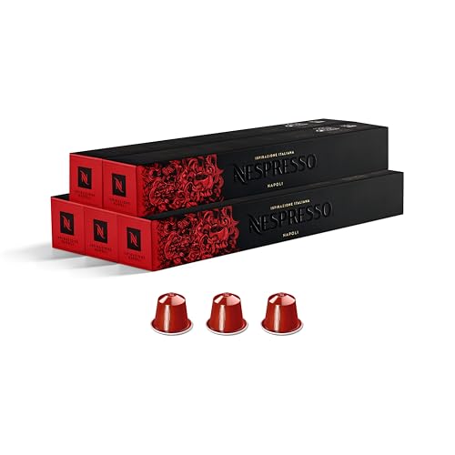 Nespresso Capsules Original Line, Ispirazione Napoli, Dark Roast Coffee Pods, 50-Count Espresso Coffee Pods,