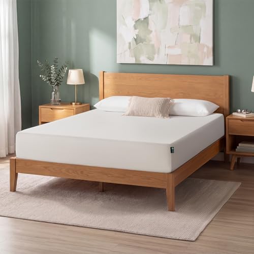 Zinus 10 Inch Queen Green Tea Memory Foam Mattress [New Version], Fiberglass Free, Medium Firm Feel, Zoned Pressure Relief, Certified Safe Foams & Fabric, Mattress in A Box