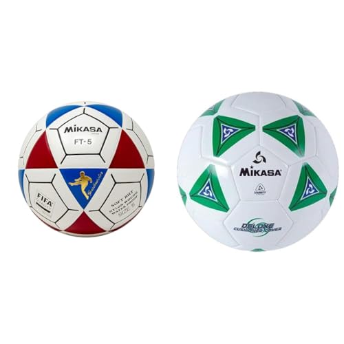 Mikasa Size 5 Soccer Balls - Goal Master & Serious (Blue/Red/White & Green/White)