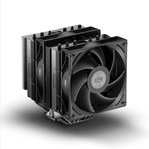 PCCOOLER CPU Air Cooler, 6 Heatpipes Dual-Tower Cooler with 120mm PWM High-Pressure Fan, Nickel-Plated Copper Base, Support Intel LGA 1700/1851/1200/115X & AMD AM5/AM4, Black(RT620 PRO)