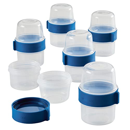 LOCK & LOCK LocknLock Easy Essentials Twist Two Way Container Food Storage Bin, BPA-Free/Dishwasher Safe, 12-Piece Set, Clear
