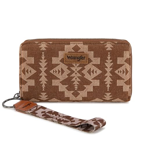 Montana West Wrangler Wallet Wristlet for Women Aztec Clutch Long Purse Boho Credit Card Holder Wallet WG2212-W006BR