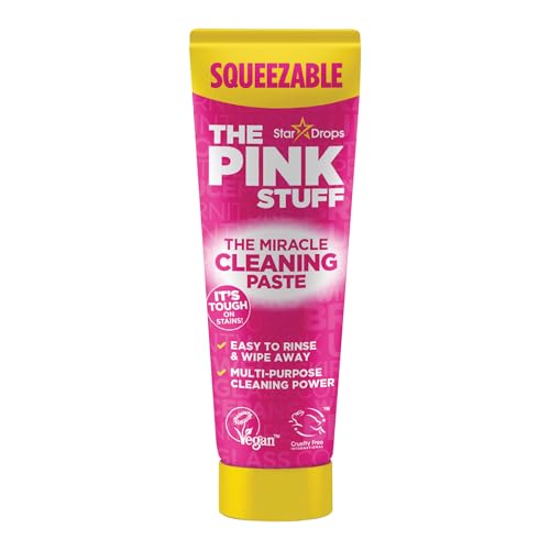 The Pink Stuff The Miracle Squeezable Cleaning Paste 300g Easy to Rinse Multi Purpose Cleaner for Kitchen Bathroom Cooktops Tiles Sinks Showers and More