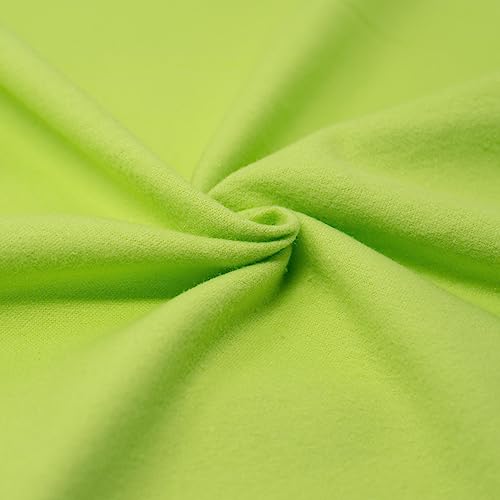 RTC Fabrics 42"/43" 100% Cotton Flannel Solid Lime Green Color Crafting Fabric By Bolt