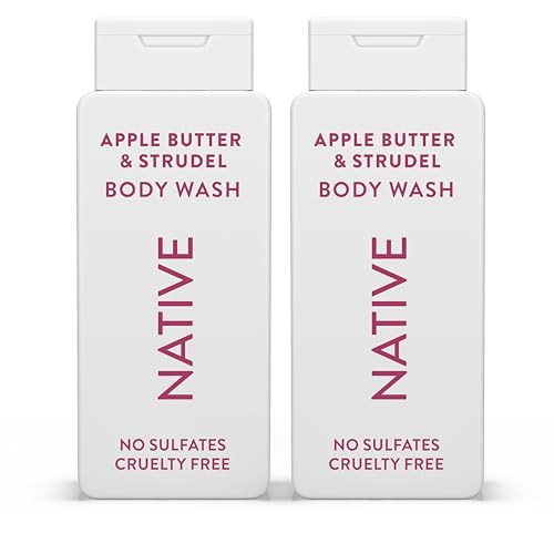 Native Body Wash with Naturally Derived Ingredients – Apple Butter & Strudel – Sulfate & Paraben Free – For Women & Men – Skin‑Loving Cleanser – 18 oz (2‑Pack)
