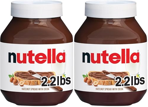 Nutella Hazelnut Spread with Cocoa, Creamy Hazelnut Spread, Breakfast Favorite, 35.3 oz Jar (Pack of 2)