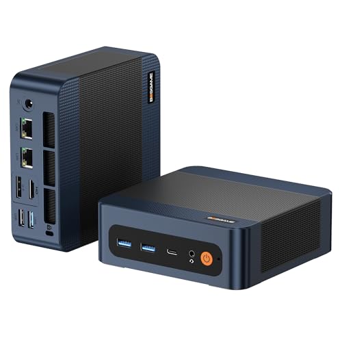 BOSGAME P3 Mix Mini PC, Mini Desktop with Ryzen 7640HS (up to 5.0 GHz), 16GB DDR5, 512GB PCIe SSD, 4K Triple Display, USB 4.0, Dual 2.5G LAN & Wi-Fi 6E & BT5.2, for Home Office Gaming