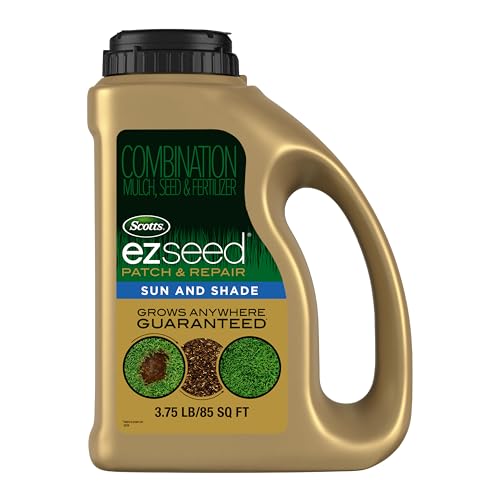 Scotts EZ Seed Patch & Repair for Sun and Shade - Combination Mulch, Sun and Shade Grass Seed & Fertilizer for Bare Spots & Lawn Patch Repair, Covers up to 85 sq. ft., 3.75 lb.