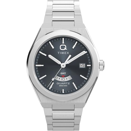 Timex Men's Continental 39mm Watch - Stainless Steel Bracelet Black Dial Stainless Steel Case