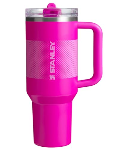 STANLEY Quencher ProTour Flip Straw Tumbler with Leakproof Lid 40 oz | Built-In Straw and Handle | Cup Holder Compatible for Travel | Insulated Stainless Steel Cup | BPA-Free | Vivid Violet Fade