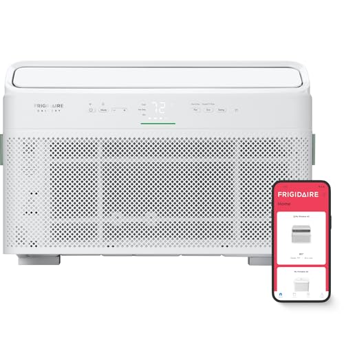 Frigidaire Gallery 8,000 BTU Smart Inverter Window Air Conditioner with Wi-Fi, Energy Star Most Efficient Certification & Indoor Air Quality Monitoring, Cools Up to 350 Sq. Ft., Ultra Quiet, White