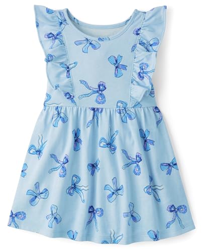 The Children's Place,Baby-Girls,and Toddler Flutter Dress, Short SleeveWhirlwind Bows,3 Years