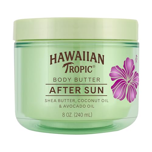 Hawaiian Tropic After Sun Body Butter with Coconut Oil, 8 oz, After Sun Lotion, Moisturizing Body Lotion, After Sun Moisturizer, Coconut Body Butter, After Sun Care, After Sun Skin Care, 8 oz