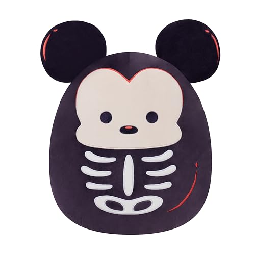 Squishmallows Original 12in Disney Skeleton Mickey Mouse – Official Jazwares Halloween Plush (Medium-Sized)