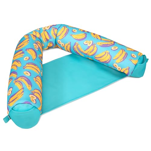 Big Joe Noodle Sling XL Pool Float, Banana Pop, Doubled-Sided Mesh, Quick Draining Fabric, No Inflation Needed