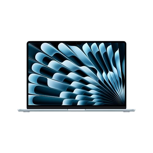 Apple 2026 MacBook Air 15-inch Laptop with M5 chip: Built for AI, 15.3-inch Liquid Retina Display, 24GB Unified Memory, 1TB SSD, 12MP Center Stage Camera, Touch ID, Wi-Fi 7; Sky Blue