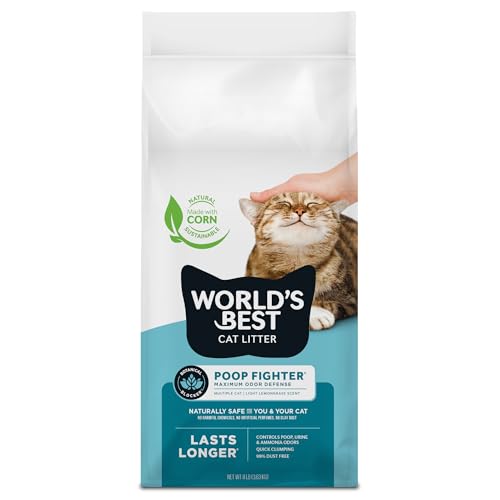 World's Best Cat Litter, Poop Fighter, Urine & Poop Odor Defense, 8 lb Bag