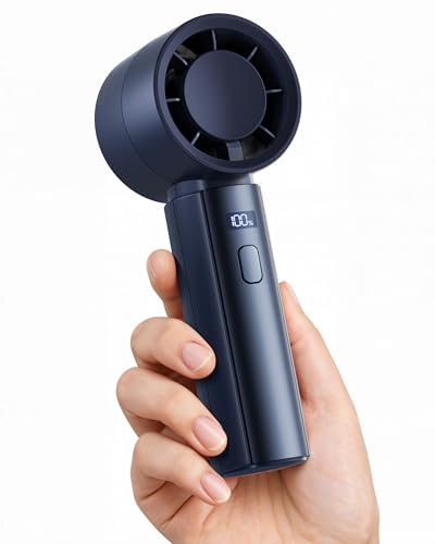 Gaiatop Small Handheld Fan Portable, Powerful High Speed Turbo Cooling, 4000mAh USB Rechargeable Battery Operated Mini Personal Fan, Summer Outdoor Travel Essentials, Gifts for Women Men, Navy Blue