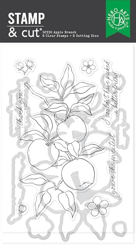 Hero Arts DC330 Apple Branch Stamp & Cut Set from The I Pick You Collection