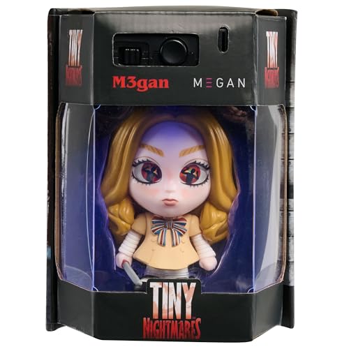 Tiny Nightmares 3-inch Black Light Edition Collectible M3GAN Figure, Amazon Exclusive, Toy for Fans, Teenagers, Adults. Boys, Girls, Ages 14 and Up by Just Play