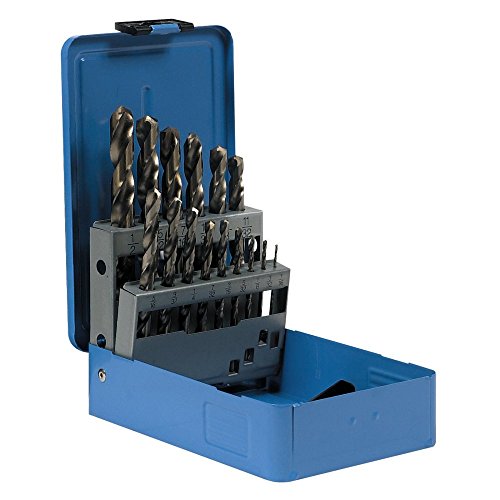 Century Drill & Tool 26115 Pro Grade Cobalt Drill Set, 15 Piece, Made in The USA