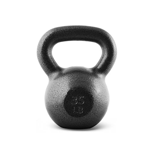 CAP Barbell Black Cast Iron Kettlebell | 35 Pounds