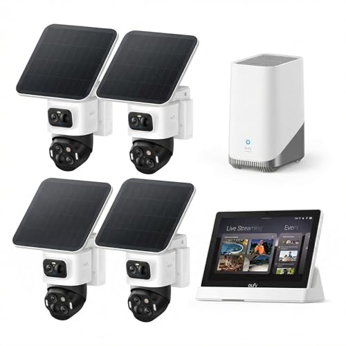 eufy Security eufyCam S4 4-Cam Kit & eufy Smart Display E10 (Bundle)