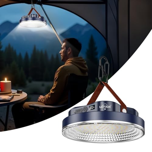 Portable Tent Light Rechargeable,5000LM Led Camping Lantern 30W with Magnet , IPX4 Waterproof Camping Lights Power Failure Emergency Survival Kits Snowstorm