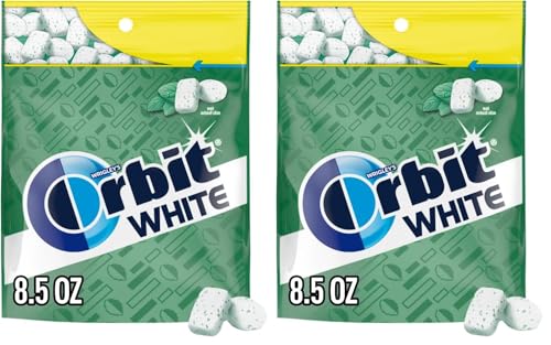 ORBIT WHITE Sweet Mint Sugar Free Soft Chew ADA Approved Chewing Gum, 120 Ct Resealable Bag (Pack of 2)